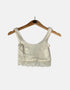 White  laze crop top FM